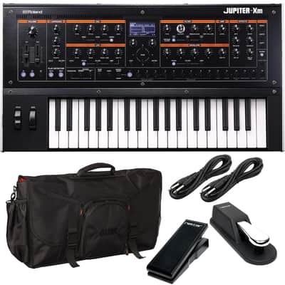Roland Jupiter-Xm Portable Synthesizer, Gator G-Club Control 25, Sustain Pedal, Nektar NX-P, (2) 1/4 Cables Bundle