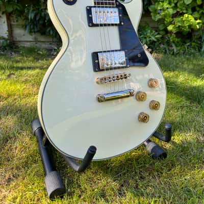 Blitz Les Paul Custom by Aria Pro II, 1992 Vintage White, Made in