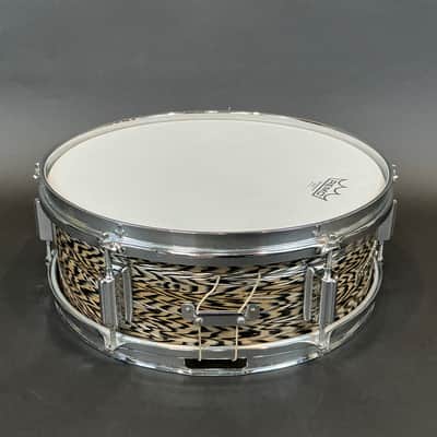 1960s Rogers Luxor Black Onyx Snare Drum 5x14 image 7