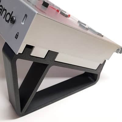 Black Color 30 Degree Angled Custom Made Stands For Roland Boutique TR-06 TR-08 TR-09 Synthesizers - Made in USA image 3