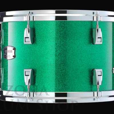 Yamaha AM2F50J Absolute Hybrid Maple 10x7/12x8/14x13/16x15/22x18" 5pc Shell Pack - Jade Green Sparkle