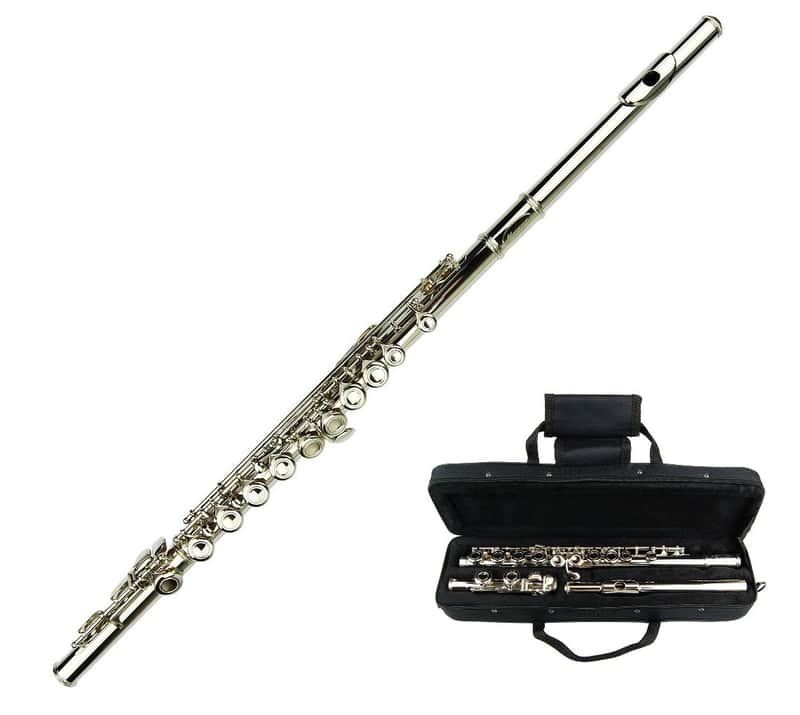 Zweiss 16-Key Intermediate Closed Hole Transverse Silver C Flute with Split E Mechanism. USA TARIFF INCLUDED image 1