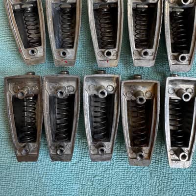 Ludwig Lot of 10 Vintage Large Classic Bass Drum Lugs item # 2243 50s - Nickel image 7