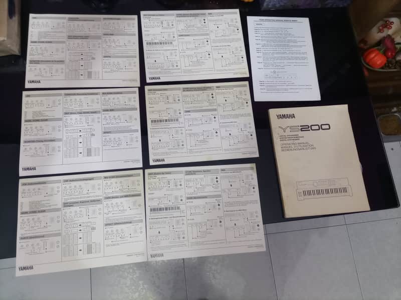YAMAHA YS200 BOOK MANUAL OPERATION GUIDE SHEET ERRATA FRENCH GERMAN ENGLISH image 1