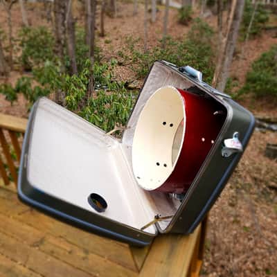 OneManBandDrumCo. The Wolves 16inch OMBDrumCo. Vintage Suitcase Drum Kick Drum Bass Drum Pearl Forum Series Drum image 9