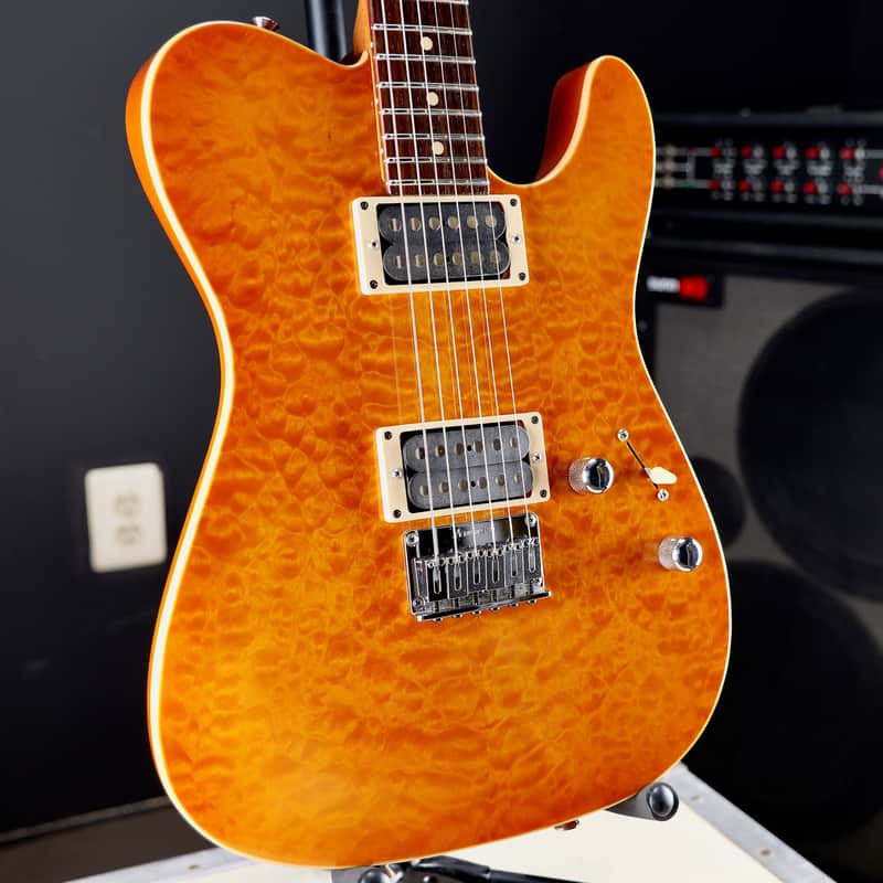 Tom Anderson Cobra Translucent Amber Burst with Binding image 1