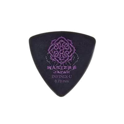 Master 8 Infinix-U Hard Polish + Hard Grip Large Triangle Guitar Pick 6 Pack .73mm image 2