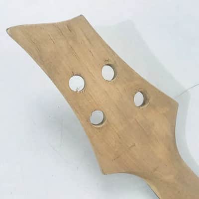 Maple 4 String Bass Neck with Rosewood 24 Frets Fingerboard image 5