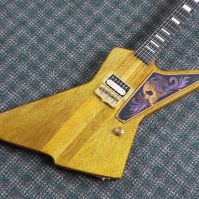 MA Customs USA Explorer-Style Korina Neck-Thru 24-Fret Ebony Board! w/case image 2