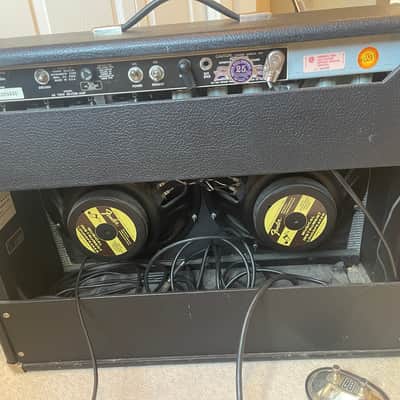 1994 Fender ’65 Twin Reverb Reissue – USA-Assembled 85W 2x12 Tube Amp + Footswitch (25th Anniversary) - black/silver image 3