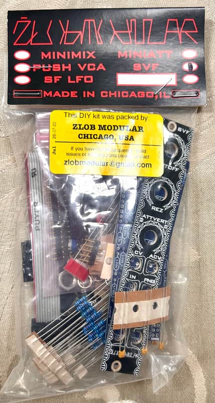 Zlob Modular SVF State Variable FIlter DIY Kit- Black image 1