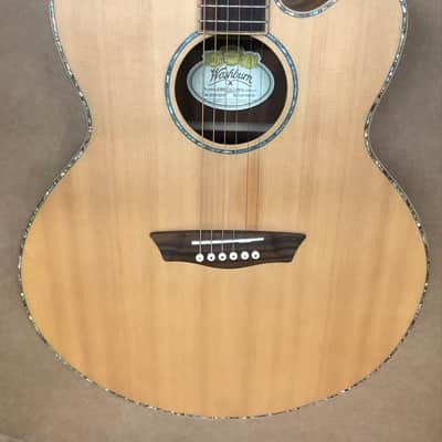 Washburn WJ55SCENS 2015 Jumbo Acoustic/Electric - Natural/Matte image 18