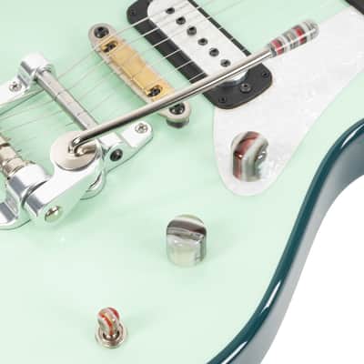 Used Powers Electric A-Type Two Tone FF42 Camtail - Mint and Fjord Green image 8
