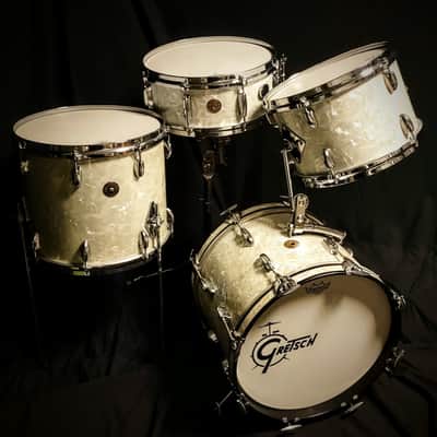 Gretsch Round Badge Jazz Kit Vintage 60s 16"x12" bass drum! image 18
