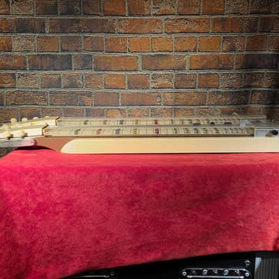 Vintage 1950s National Grand Console Double Neck Lap Steel Guitar White/Black w/ OHSC image 8