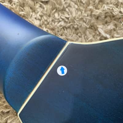 Blue Washburn Warrior 34 Inch Acoustic Guitar, Spruce Top Body, Rosewood Fretboard, Mahogany Neck image 19