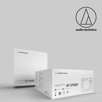Audio-Technica AT-LP3XBT-White Automatic Belt Drive Turntable Package with Edifier MR3 Bluetooth image 7