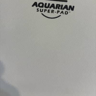 Aquarian 10" Super-Pad Sound Dampening Practice Pad 2010s - White/Black image 2