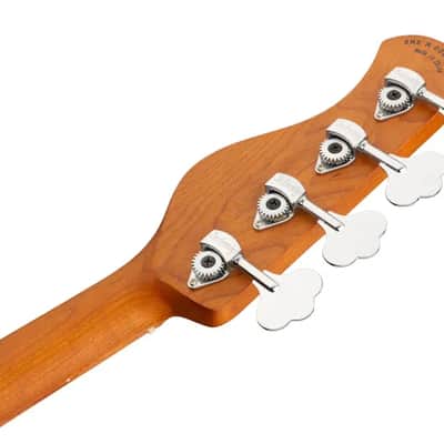 Sadowsky MetroExpress 21-Fret Vintage J/J Bass, Morado Fingerboard, Fretless, 4-String - Solid Black High Polish image 8