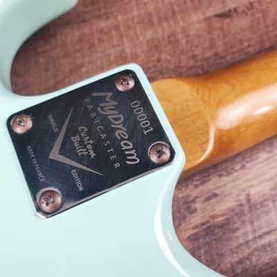 MyDream Partcaster Custom Built - Relic Sonic Blue with Matching Headstock JM635 image 9