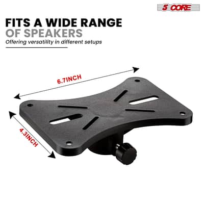 5 Core Speaker Stand Pair Height Adjustable 36" Heavy Duty PA DJ Tripod Studio Monitor Stands image 4