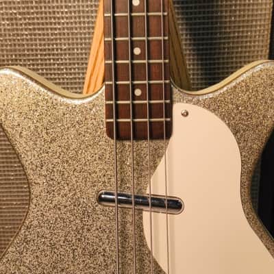 Danelectro 59DC Long Scale Bass 2010s Sparkling Champagne image 10