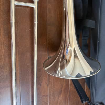 Silver Trigger trombone, open wrap, with case and mouthpiece image 4