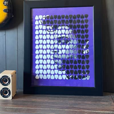Framed Prince Guitar Pick Artwork By Mark Mayz image 1