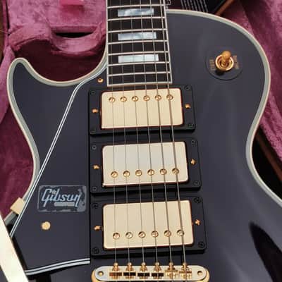Gibson Les Paul Custom 1957 Historic 3 Pick-Ups Bigsby Lefty 2019 Ebony LH Lefthand Black Beauty image 5