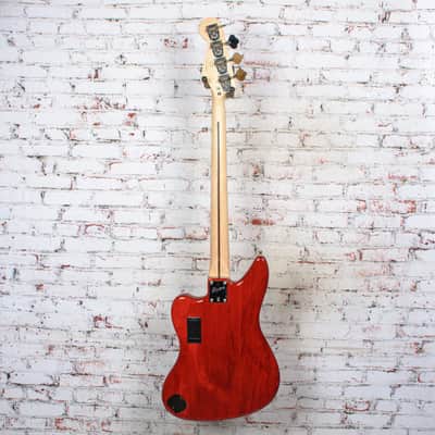 Squier - 2011 Vintage Modified Jaguar Bass Special Electric Bass Crimson Red Transparent - USED image 10