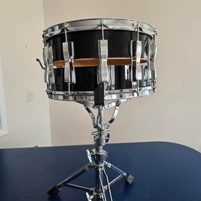Ludwig Coliseum Slotted Snare 12 Lug 1980 - Black image 5