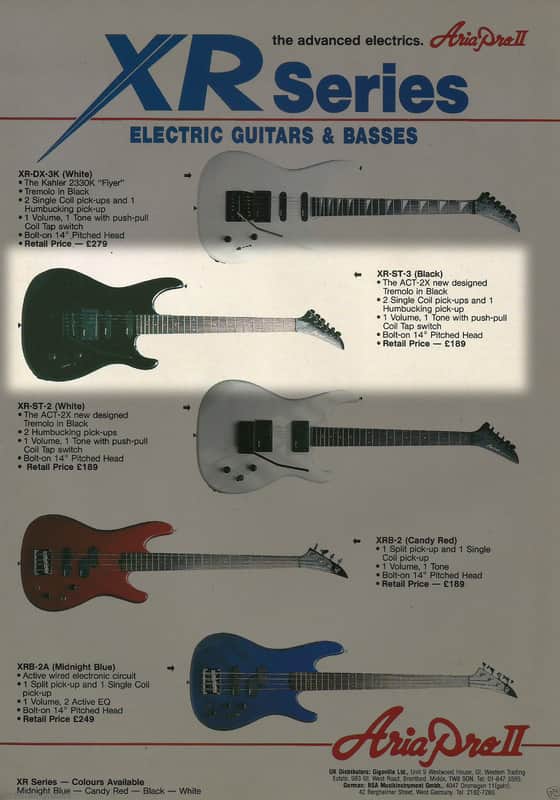 Aria Pro II XR series 1988 Aged White | Reverb