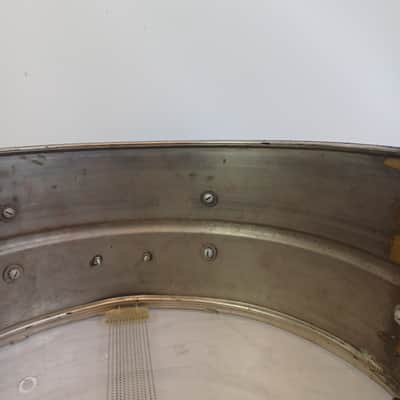 Gretsch Broadkaster 6.5x14"Snare Drum Vintage 30s Nickel over Brass NOB Shell US image 14