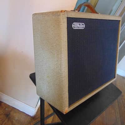 FENDER WHITE / PRINCETON GUITAR AMP 1962 - GREY image 2