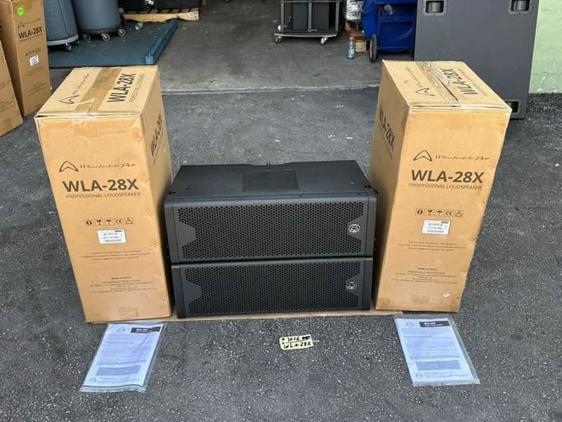 (2) Wharfedale Pro WLA-28x 2x8" Passive Line Array Speaker #7016 (THS) image 1