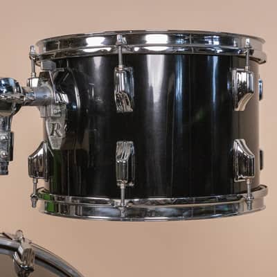 1980s Rogers XP-8 Jet Black Drum Pearl Drum Set 14x22 9x13 and 16x16 image 7