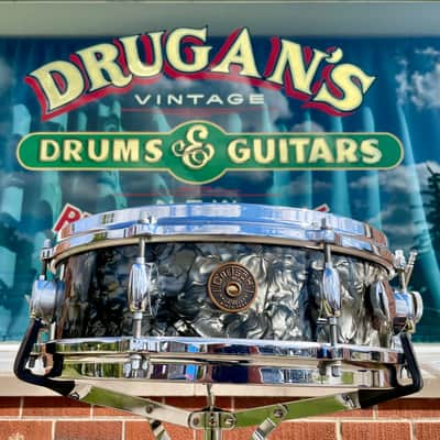 1960s Gretsch 4x14 Progressive Jazz X4175 Snare Drum Black Diamond Pearl image 1