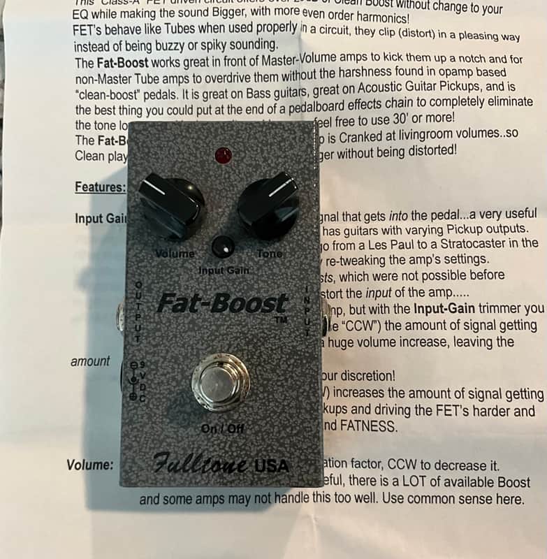 Fulltone Fat Boost V1 2000’s - Grey image 1