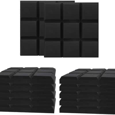 12 Pack Set 2" X 12" X 12" Acoustic Foam Panels, Studio Wedge Tiles, Sound Panels Wedges image 4