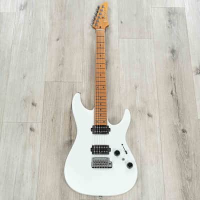 Ibanez AZ2402 Prestige Guitar, S-Tech Roasted Maple Fretboard, Pearl White Flat image 3