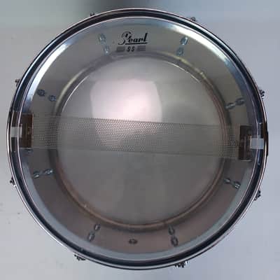 Pearl 6.5x14" Export Series Steel Snare Drum Vintage 90s Chrome Plated 8-Lug image 7