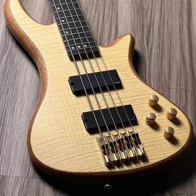 Schecter Stiletto Custom-5 Electric Bass in Natural Satin image 4