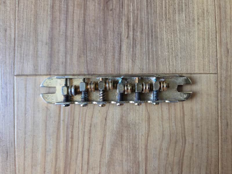 Vintage 1970's Guild Gold Muller Roller Electric Guitar Bridge! Rare, Original Part! image 1
