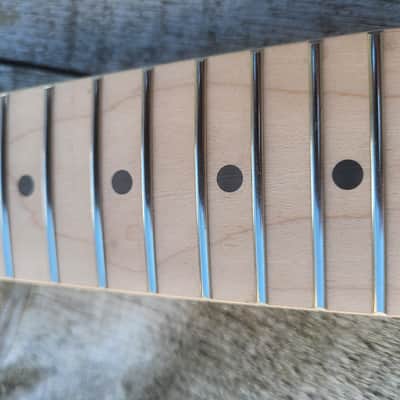 21 fret classic ST Guitar Neck Replacement, Steel Frets, bone nut image 2
