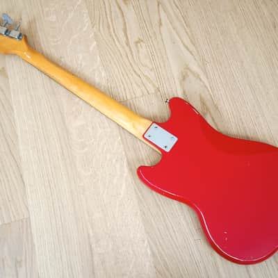 1966 Kalamazoo Bass KB-1 Vintage Short Scale Bass Guitar Cardinal Red EB-0 w/ohc image 14