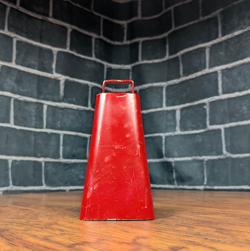 Red 7½" Cowbell – Bright, Cutting Tone – Live‑Ready Projection – Player‑Grade image 1