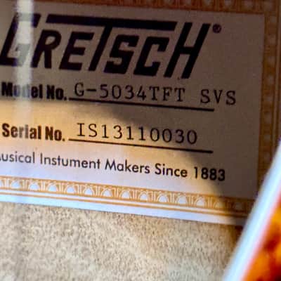 Gretsch G5034TFT Rancher Bigsby B70 G Fileditron Pickup Savannah Sunset image 8