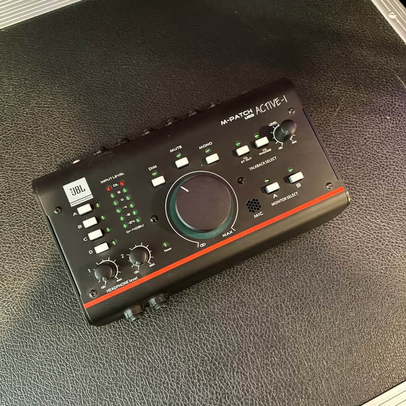 JBL M-Patch Active-1 Active Stereo Monitor Controller with Talkback and USB I/O 2010s - Black image 1