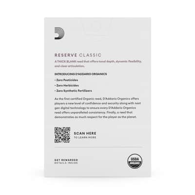 D'Addario Organic Reserve Classic Bb Clarinet Reeds, Strength 4.0+, 10-pack image 4