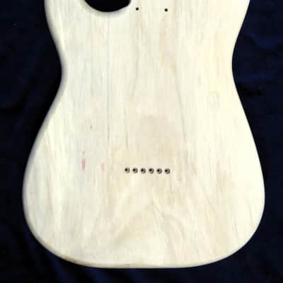 Flamed Spalted Maple Top / Aged Aspen Strat body Standard Hardtail 4lbs #3698  **IMPORTS INCLUDED image 5